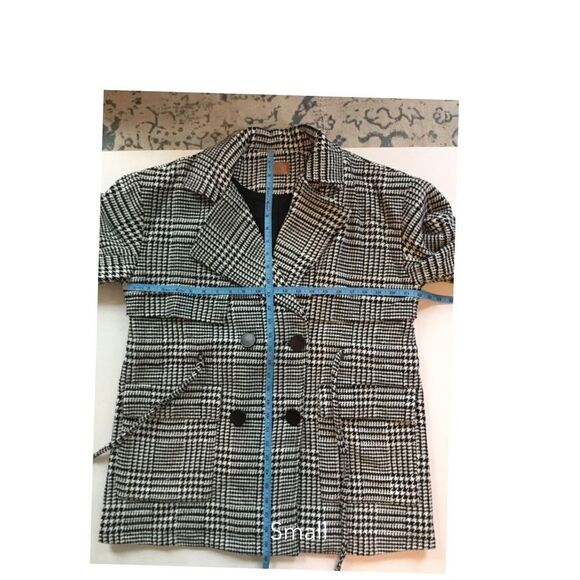 Copy - Pol glen-check patterned double breasted coat - Picture 15 of 16